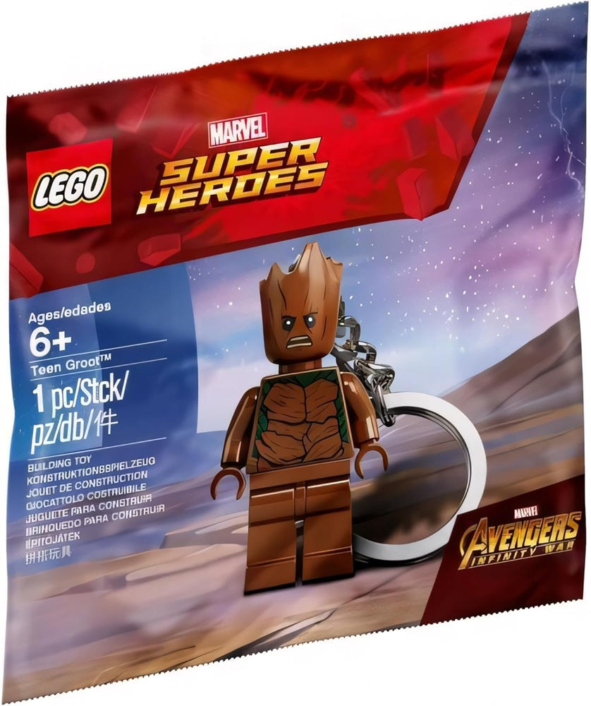 lego marvel teen groot keyring keychain