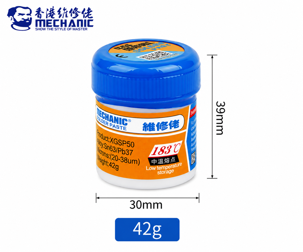 MECHANIC XGSP50 Special Solder Paste 183℃ SMD BGA PCB Stencil Mobile Repair
