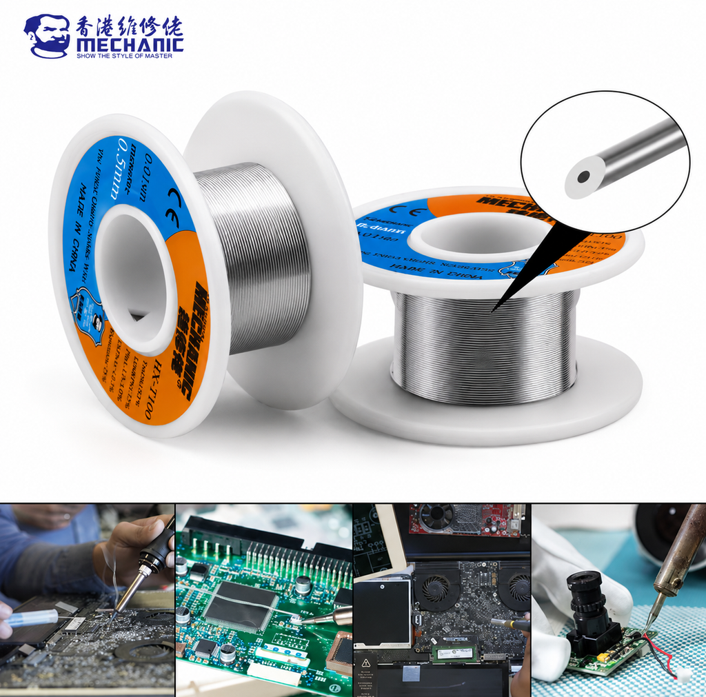 Mechanic HX-T100 Solder Wire 63/37 Tin Lead Flux Core Various Diameters Weights
